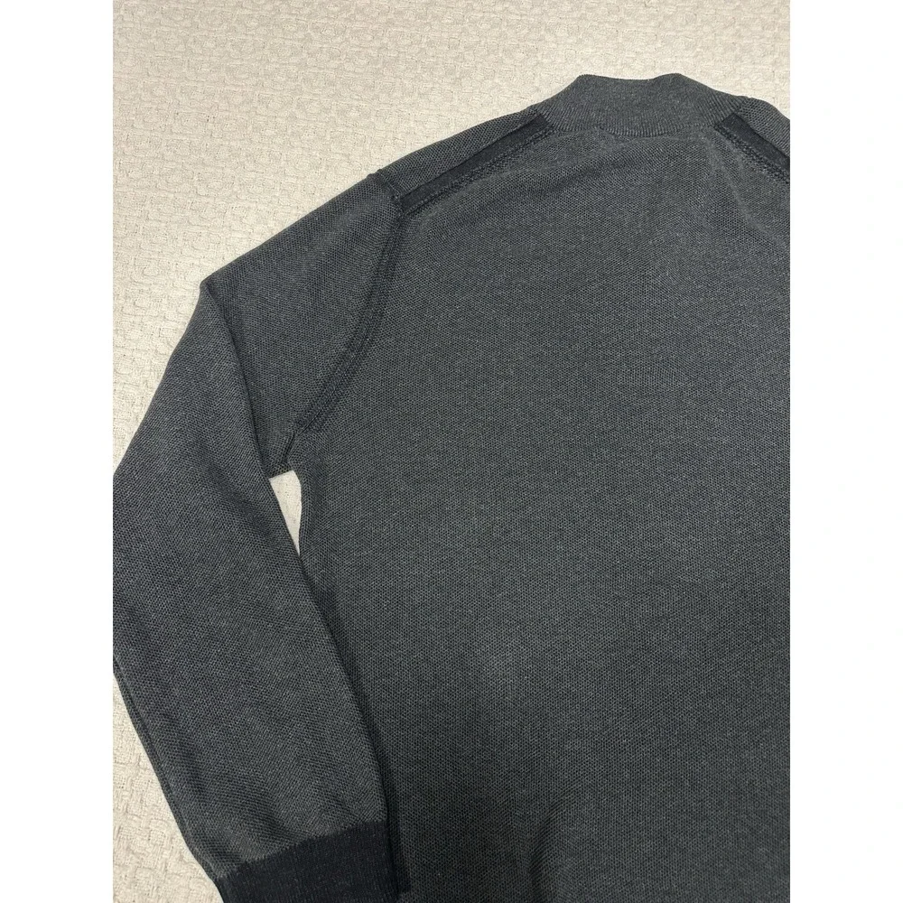 Tommy Bahama Reversible‎ Quarter Zip Sweater XL Gray 100% Pima Cotton Pullover